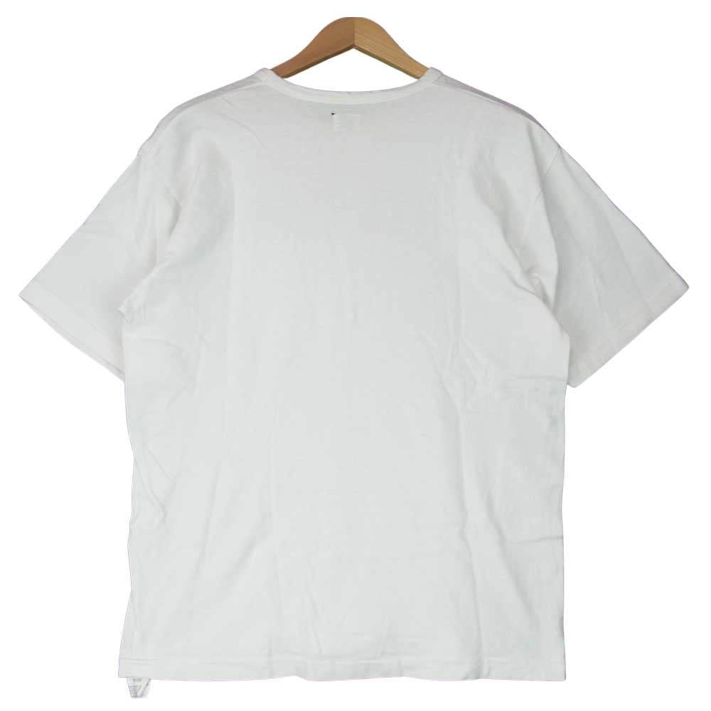TENDERLOIN テンダーロイン クルーネック 染み込みプリント Tシャツ ホワイト系 L【中古】