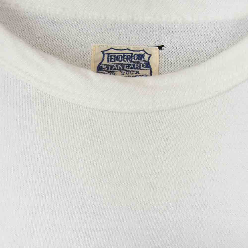 TENDERLOIN テンダーロイン クルーネック 染み込みプリント Tシャツ ホワイト系 L【中古】