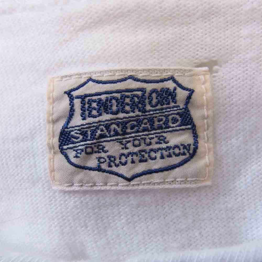 TENDERLOIN テンダーロイン クルーネック 染み込みプリント Tシャツ ホワイト系 L【中古】
