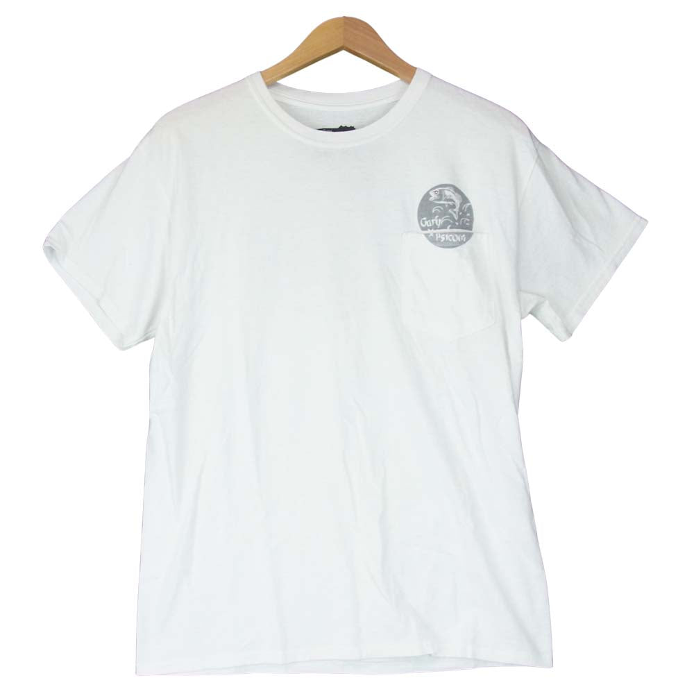 Psicom サイコム × Gary YAMAMOTO ゲーリーヤマモト プリント ポケット Tシャツ ホワイト系 M【中古】