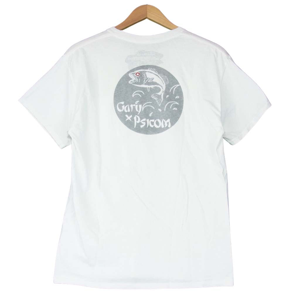 Psicom サイコム × Gary YAMAMOTO ゲーリーヤマモト プリント ポケット Tシャツ ホワイト系 M【中古】
