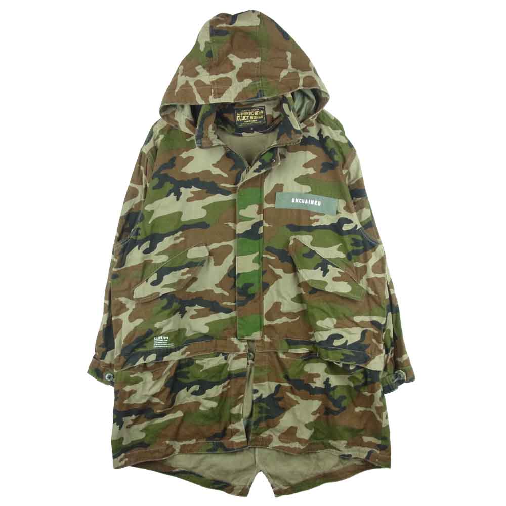 CLUCT クラクト Hood Jacket CTW-2WAY MODS モッズコート コットン 中国製 グリーン系 ブラウン系 M【中古】