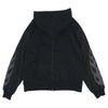 CHROME HEARTS クロムハーツ（原本無） USA製 ファイヤー パターン 裏サーマル ダガージップ CHプラス プリント パーカー ブラック系 M【中古】