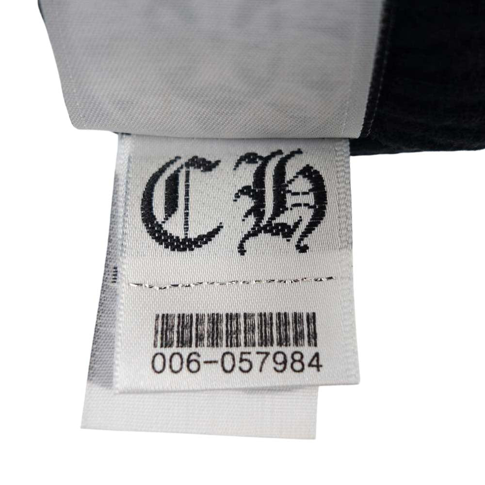 CHROME HEARTS クロムハーツ（原本無） USA製 ファイヤー パターン 裏サーマル ダガージップ CHプラス プリント パーカー ブラック系 M【中古】