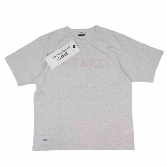 WTAPS ダブルタップス 18SS 181ATDT-CSM03S DESIGN SS COLLEGE TEE カレッジ Tシャツ グレー系【新古品】【未使用】【中古】