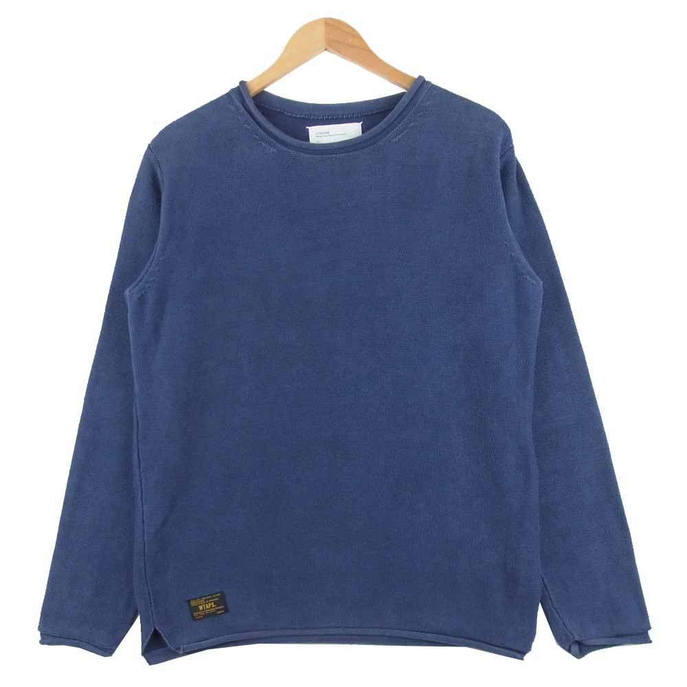 WTAPS ダブルタップス 15SS 151MADT-KNM01 AVANT SWEATER ニット セーター コットン 日本製 ブルー系【中古】