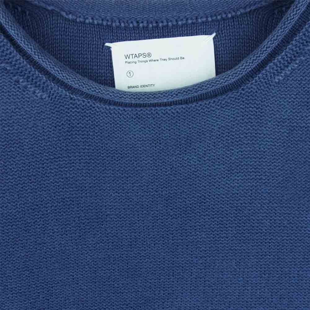 WTAPS ダブルタップス 15SS 151MADT-KNM01 AVANT SWEATER ニット セーター コットン 日本製 ブルー系【中古】