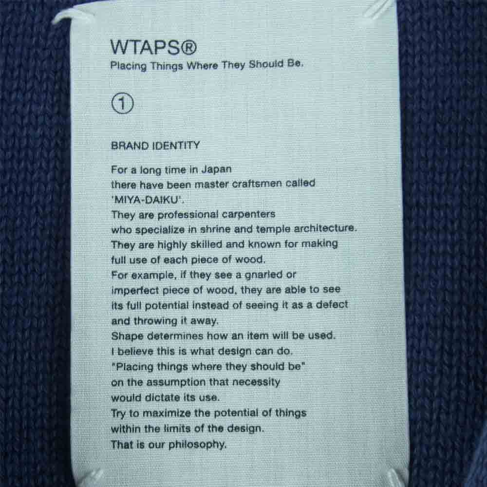 WTAPS ダブルタップス 15SS 151MADT-KNM01 AVANT SWEATER ニット セーター コットン 日本製 ブルー系【中古】