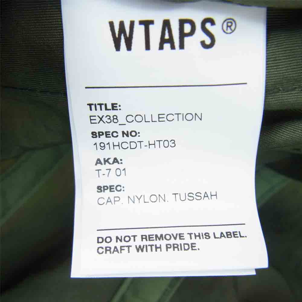 WTAPS ダブルタップス 19SS 191HCDT-HT03 T-7 01 CAP ナイロン キャップ カーキ系 SIZE X 00【極上美品】【中古】