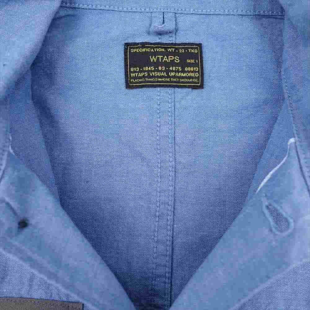 WTAPS ダブルタップス 17SS 171GWDT-SHM02 BUDS SS 01 シャンブレー 半袖 シャツ インディゴブルー系 1【中古】