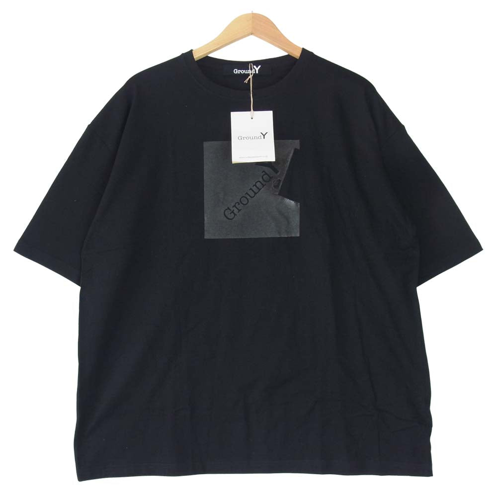 Yohji Yamamoto ヨウジヤマモト GroundY 訳難有 GA-T71-076 PATCHWORK CUT TEE パッチワーク カット Tシャツ ブラック系 4【中古】