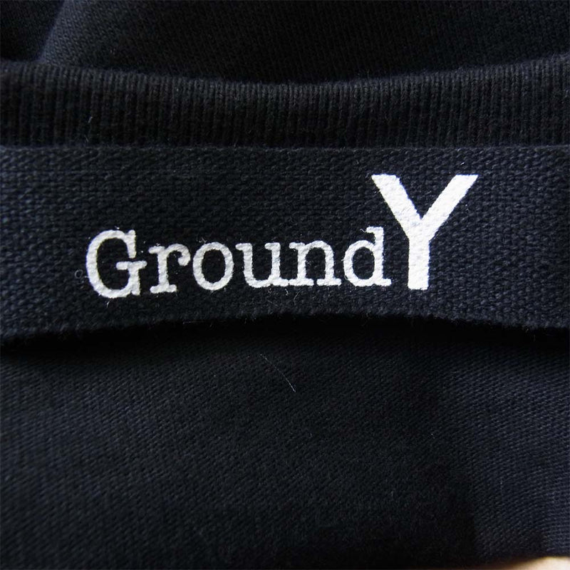 Yohji Yamamoto ヨウジヤマモト GroundY 訳難有 GA-T71-076 PATCHWORK CUT TEE パッチワーク カット Tシャツ ブラック系 4【中古】