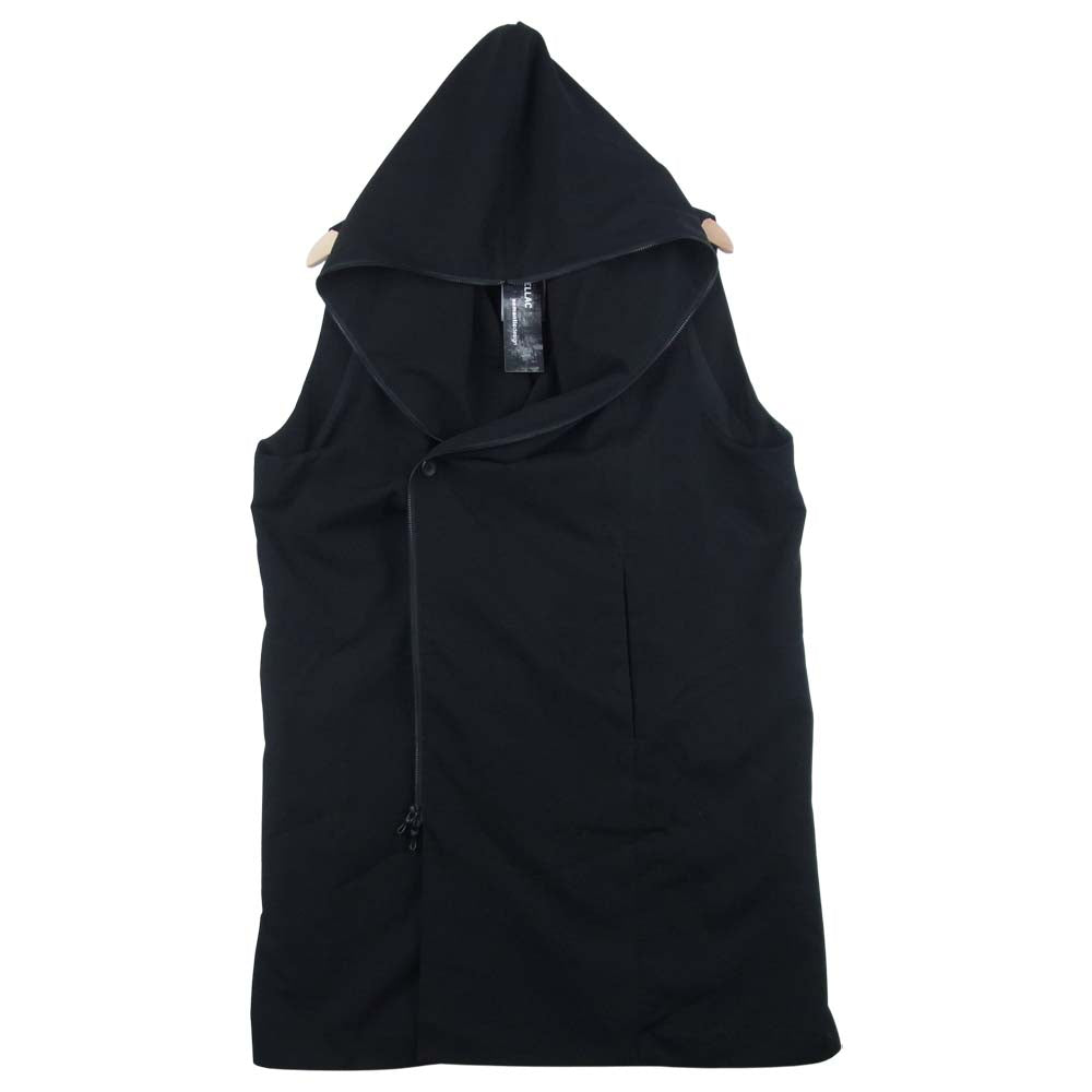 SHELLAC シェラック 511153 ジップ ロング ノースリーブ パーカー ベスト ブラック系 XL【新古品】【未使用】【中古】