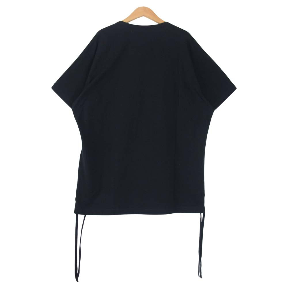 Yohji Yamamoto ヨウジヤマモト GroundY GR-T18-040 Cotton Jersey Piping Sleeves コットン ジャージー Tシャツ ブラック系 3【新古品】【未使用】【中古】