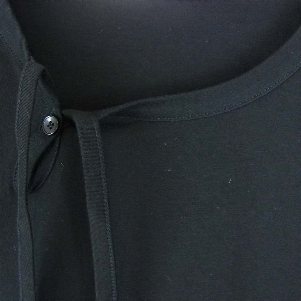 Yohji Yamamoto ヨウジヤマモト GroundY GR-T18-040 Cotton Jersey Piping Sleeves コットン ジャージー Tシャツ ブラック系 3【新古品】【未使用】【中古】