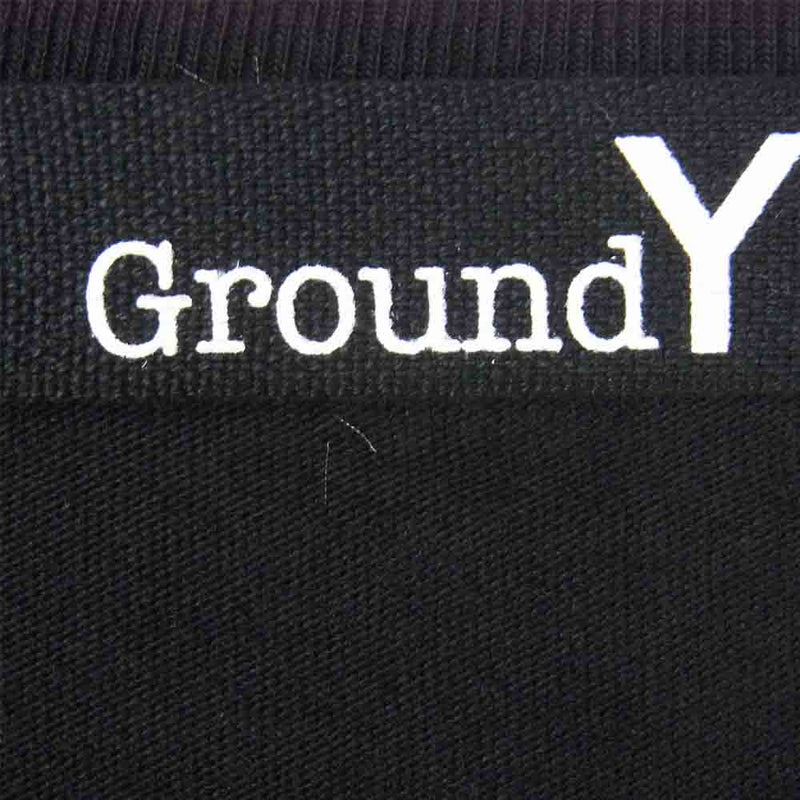 Yohji Yamamoto ヨウジヤマモト GT-T27-070-2 GroundY Cotton Jersey Basic Big Cut Sew コットン ジャージ ベーシック 半袖 Tシャツ ブラック系 04【新古品】【未使用】【中古】
