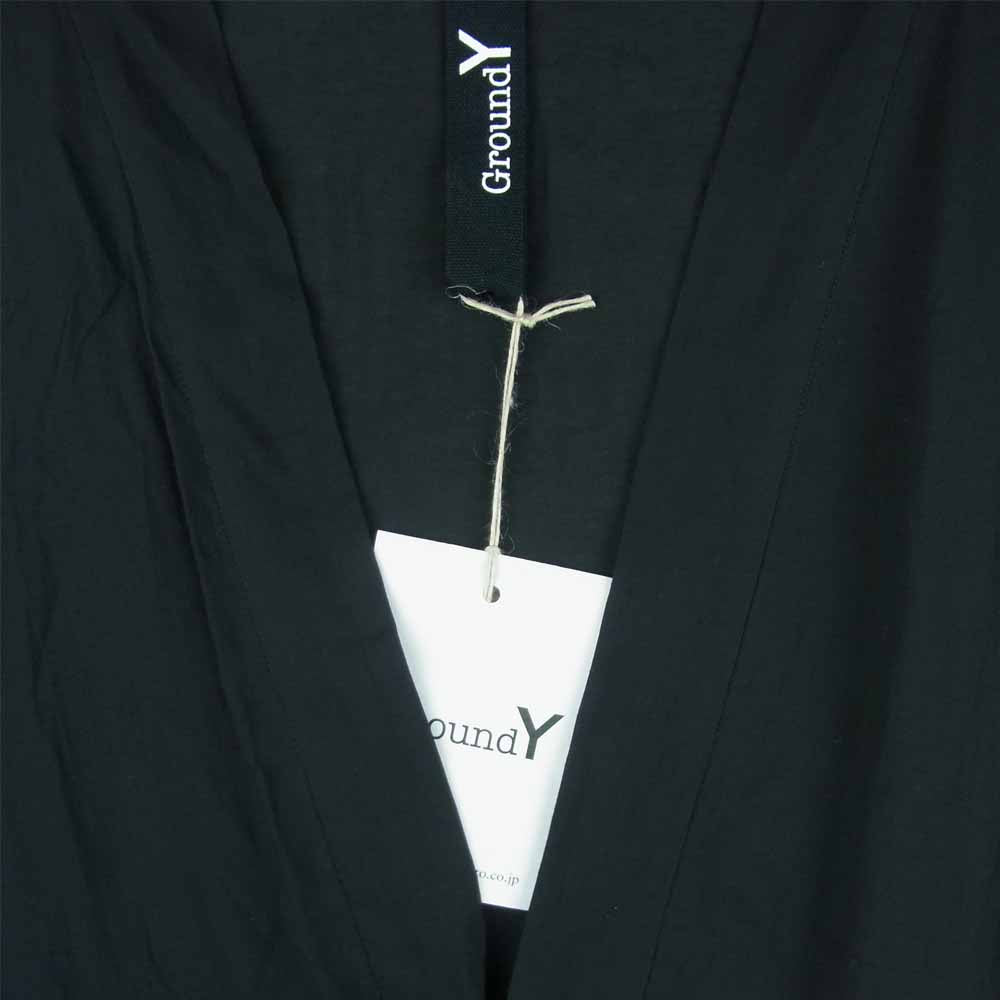 Yohji Yamamoto ヨウジヤマモト GroundY GT-D06-203 Tencel Lawn Button Cardigan テンセル カーディガン ブラック系 3【新古品】【未使用】【中古】