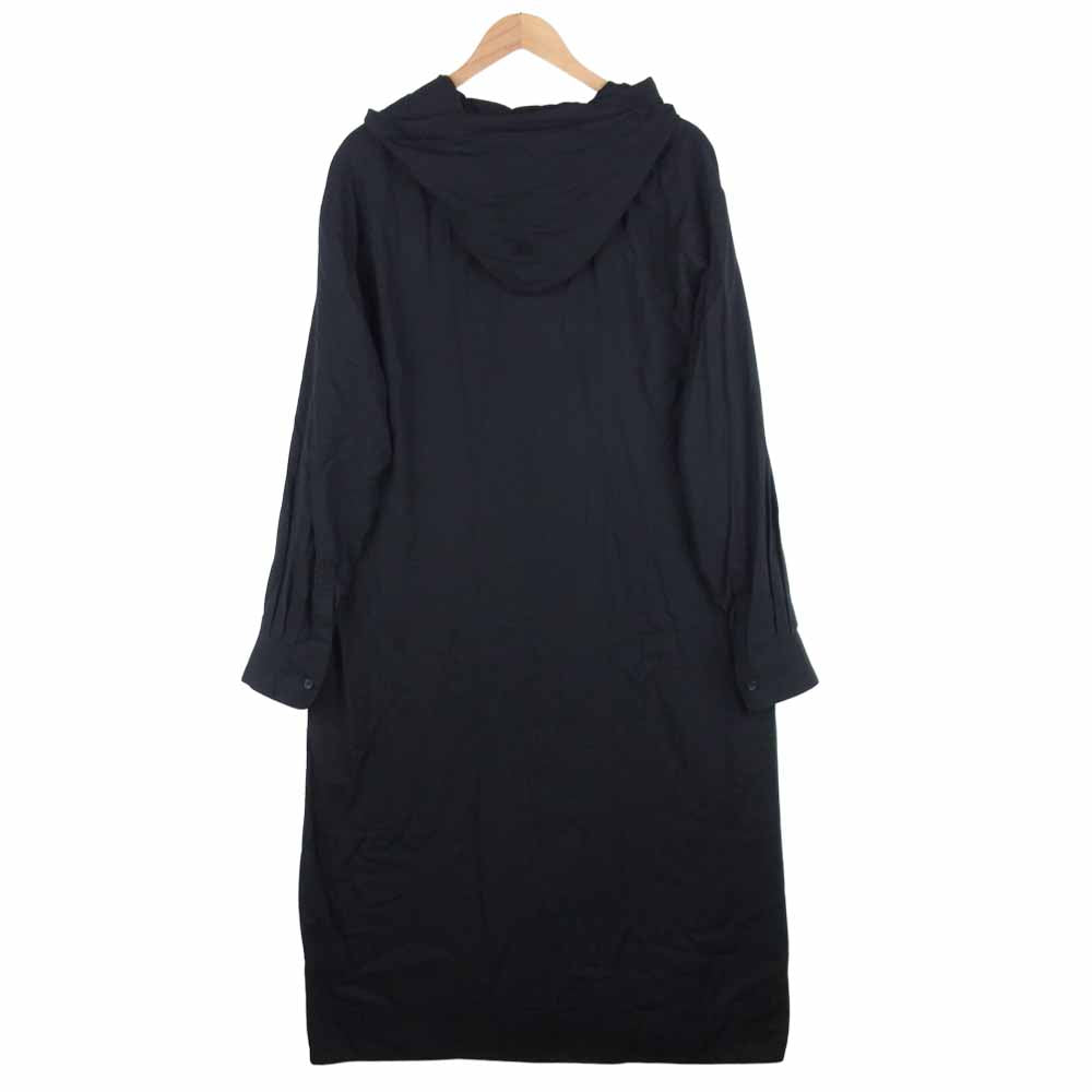 Yohji Yamamoto ヨウジヤマモト GT-B05-203-1 GroundY Tencel Lawn Hooded Shirt テンセル フーデッド 長袖 シャツ ブラック系 3【新古品】【未使用】【中古】