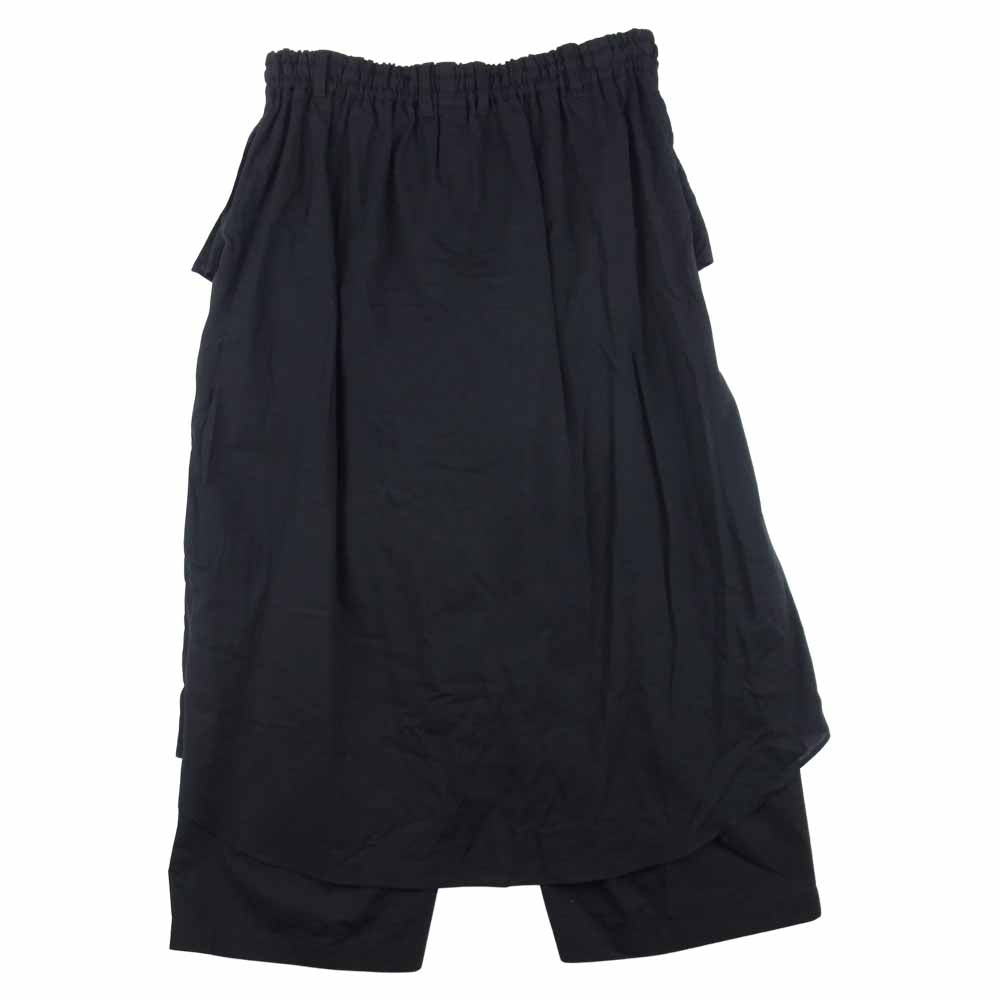 Yohji Yamamoto ヨウジヤマモト 21SS GT-P02-801 GroundY Shirt Docking Pants シャツ ドッキング パンツ ブラック系 3【新古品】【未使用】【中古】