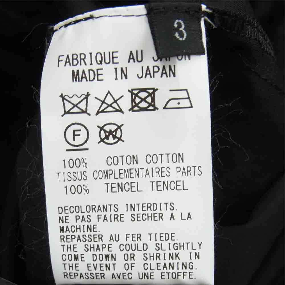 Yohji Yamamoto ヨウジヤマモト 21SS GT-P02-801 GroundY Shirt Docking Pants シャツ ドッキング パンツ ブラック系 3【新古品】【未使用】【中古】