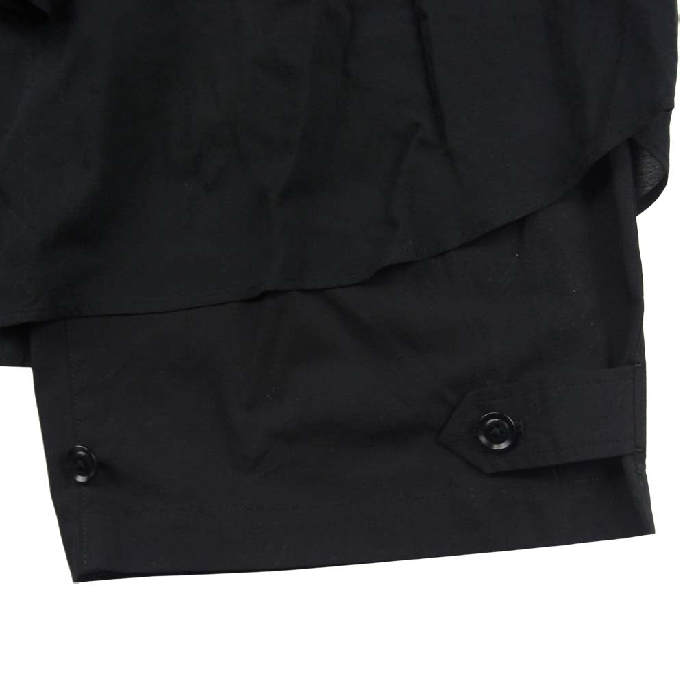 Yohji Yamamoto ヨウジヤマモト 21SS GT-P02-801 GroundY Shirt Docking Pants シャツ ドッキング パンツ ブラック系 3【新古品】【未使用】【中古】
