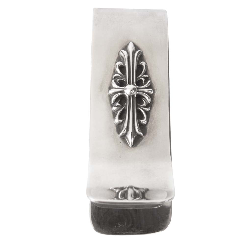CHROME HEARTS クロムハーツ（原本有） フローラルクロス スモール マネークリップ シルバー系【中古】