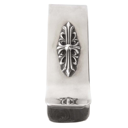 CHROME HEARTS クロムハーツ（原本有） フローラルクロス スモール マネークリップ シルバー系【中古】