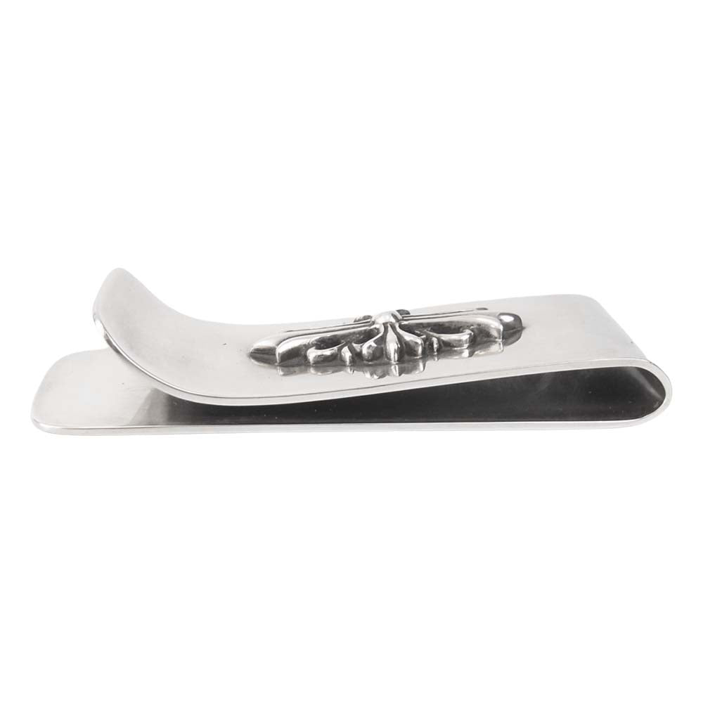CHROME HEARTS クロムハーツ（原本有） フローラルクロス スモール マネークリップ シルバー系【中古】
