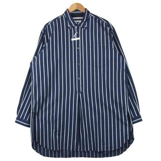 WHITE MOUNTAINEERING ホワイトマウンテニアリング WM2171104 STRIPE LONG PULLOVER SHIRT ストライプ ロング プルオーバー シャツ ネイビー系 4【中古】