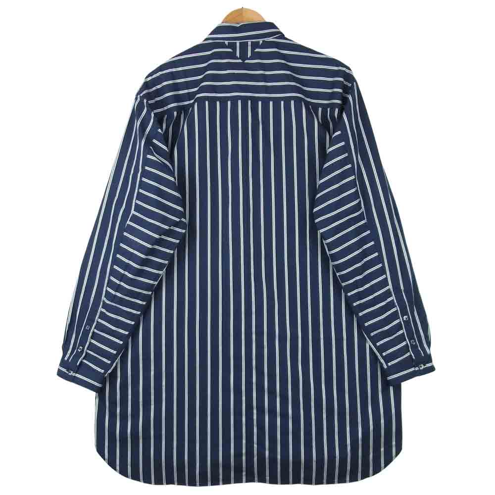 WHITE MOUNTAINEERING ホワイトマウンテニアリング WM2171104 STRIPE LONG PULLOVER SHIRT ストライプ ロング プルオーバー シャツ ネイビー系 4【中古】