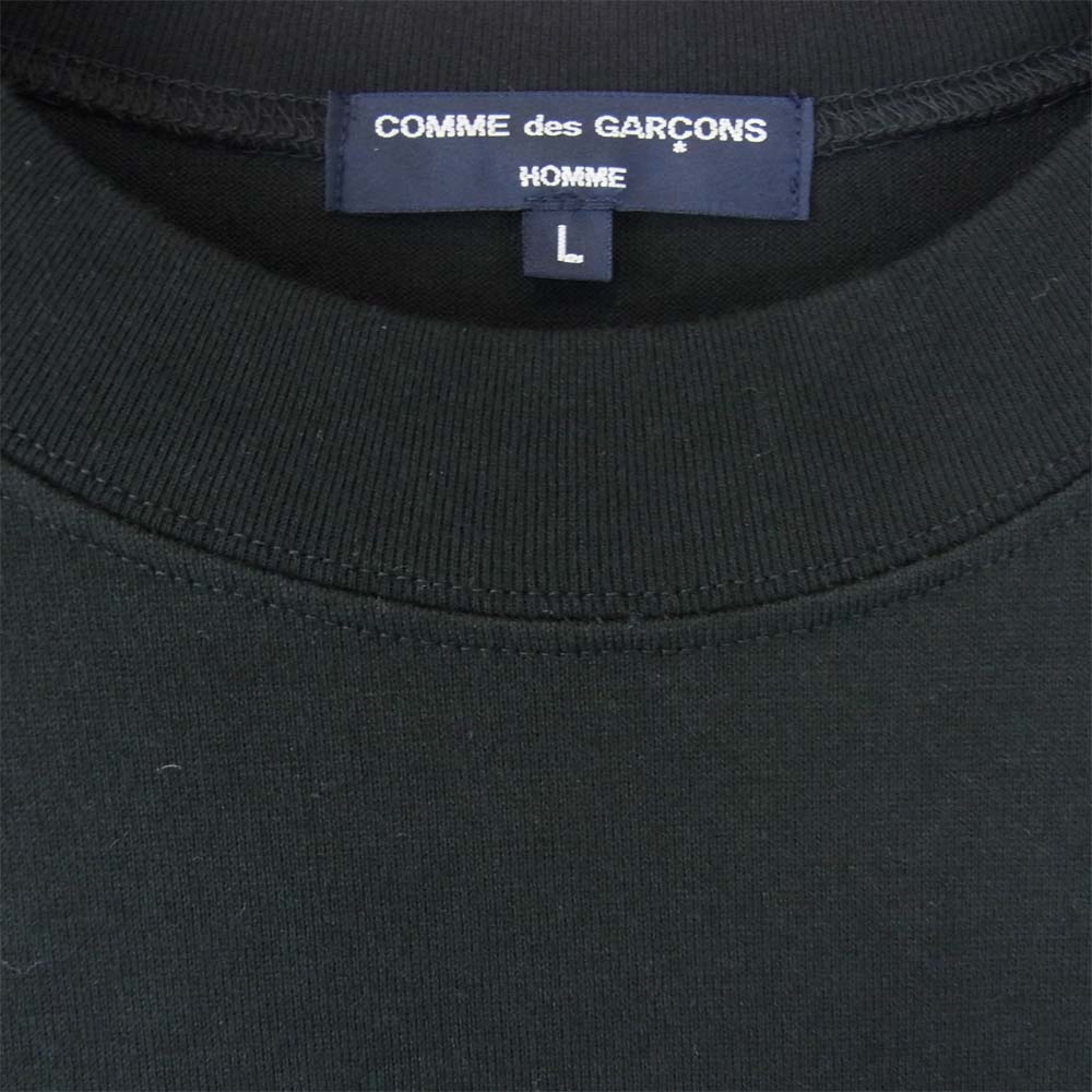 COMME des GARCONS HOMME コムデギャルソンオム HG-T023 HOMME プリント オーバーサイズ 綿度詰 天竺 Tシャツ ブラック系 L【新古品】【未使用】【中古】