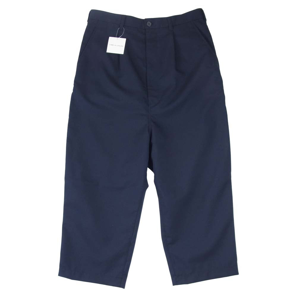 COMME des GARCONS コムデギャルソン 21SS HG-P040 ウールトロ タックパンツ ネイビー系 S【新古品】【未使用】【中古】