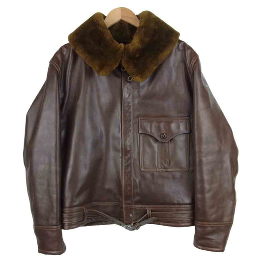 Buzz Rickson's バズリクソンズ BR80074 B-2 WERBER LEATHER COAT 実名復刻 ホースハイド フライト ジャケット ダークブラウン系 40【中古】