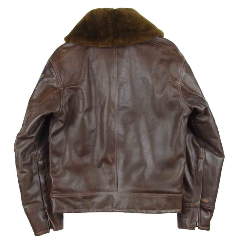 Buzz Rickson's バズリクソンズ BR80074 B-2 WERBER LEATHER COAT 実名復刻 ホースハイド フライト ジャケット ダークブラウン系 40【中古】