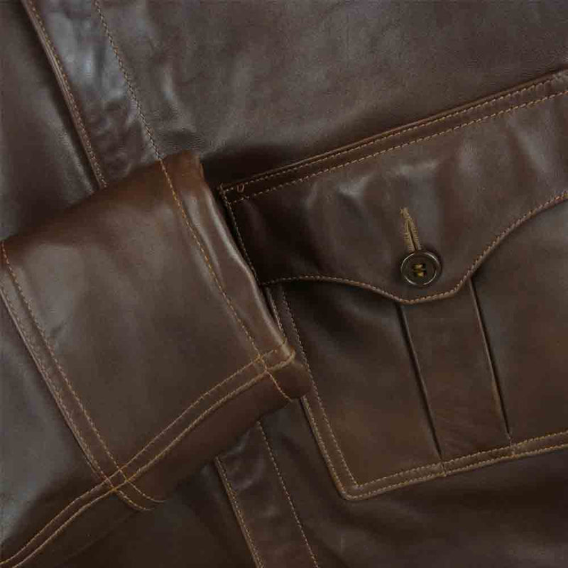 Buzz Rickson's バズリクソンズ BR80074 B-2 WERBER LEATHER COAT 実名復刻 ホースハイド フライト ジャケット ダークブラウン系 40【中古】