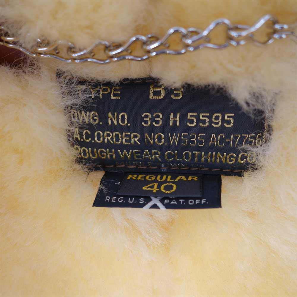 Buzz Rickson's バズリクソンズ BR80110 未使用 type B-3 Rough Wear Clothing Co. DUO-TONE ラフウェア実名復刻 シープスキン × ホースハイド フライト ブラック系 ブラウン系 40【極上美品】【中古】