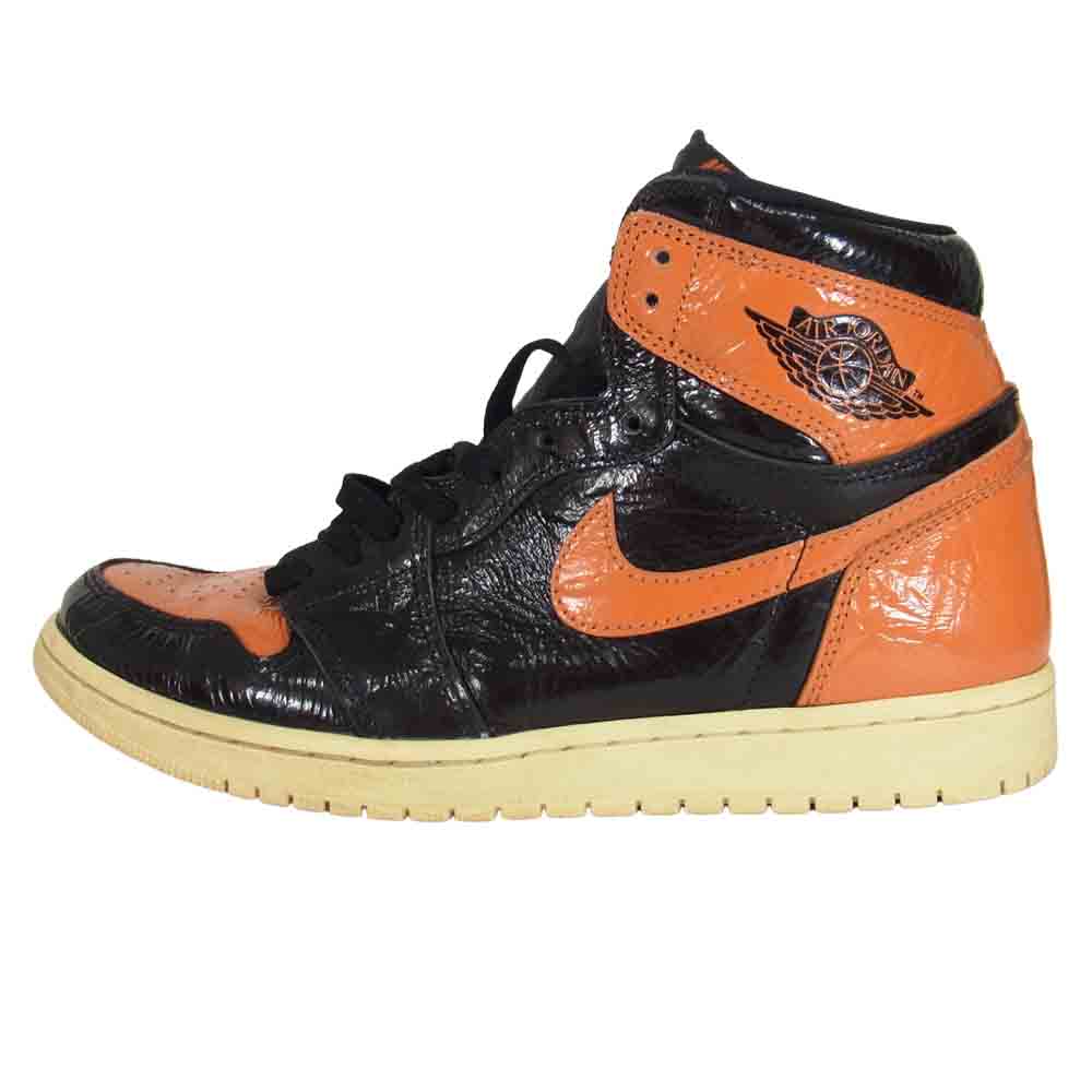 NIKE ナイキ 555088-028 AIR JORDAN 1 RETRO HIGH OGSHATTERED BACKBOARD　エアジョーダン シャッタード バックボード シャタバ 3.0 オレンジ系 28ｃｍ【中古】
