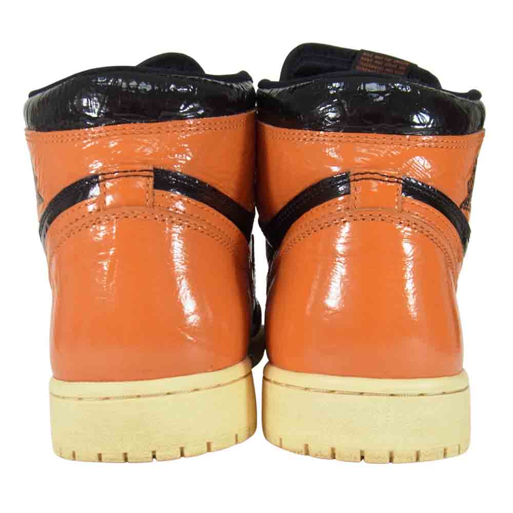NIKE ナイキ 555088-028 AIR JORDAN 1 RETRO HIGH OGSHATTERED BACKBOARD　エアジョーダン シャッタード バックボード シャタバ 3.0 オレンジ系 28ｃｍ【中古】