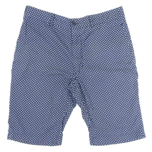 Engineered Garments エンジニアードガーメンツ シンチバック ドット柄 コットン ショーツ ハーフパンツ ダークネイビー系 32【中古】