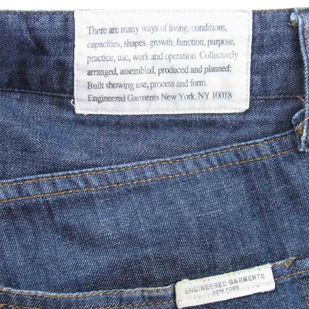 Engineered Garments エンジニアードガーメンツ アメリカ製 5ポケット ジップフライ ライトオンス デニムパンツ インディゴブルー系 32【中古】