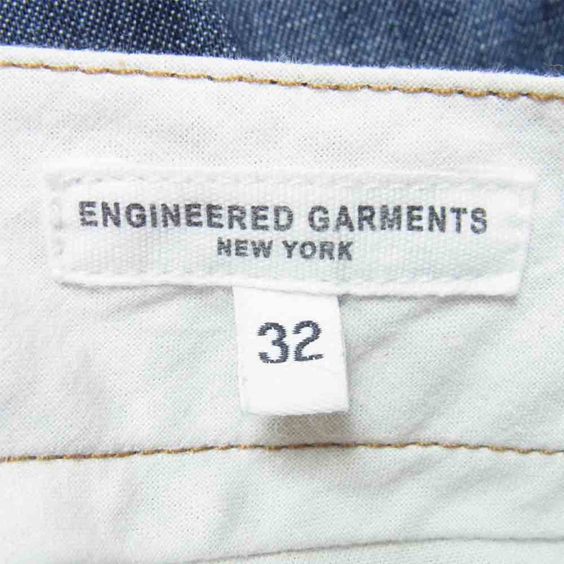 Engineered Garments エンジニアードガーメンツ アメリカ製 5ポケット ジップフライ ライトオンス デニムパンツ インディゴブルー系 32【中古】