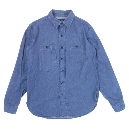 Engineered Garments エンジニアードガーメンツ アメリカ製 山ポケット デニム ワークシャツ インディゴブルー系 S【中古】