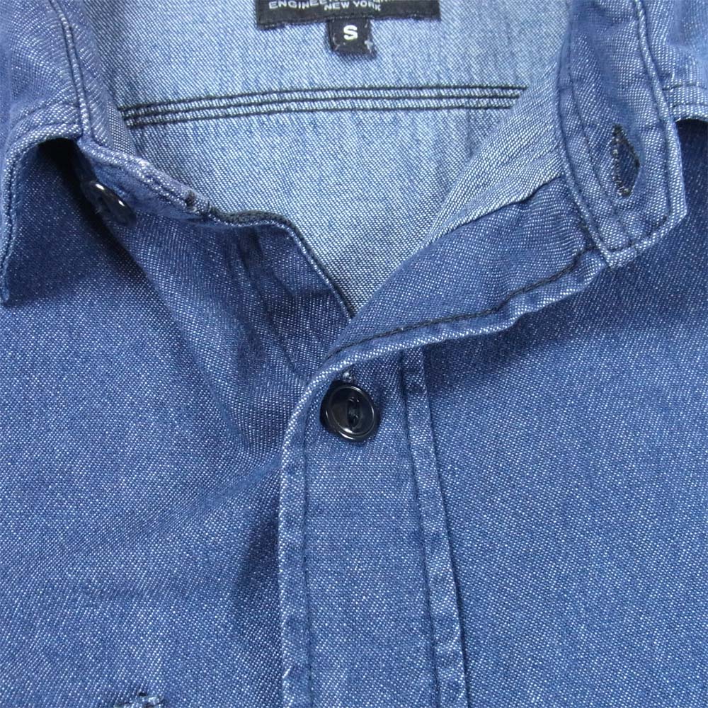 Engineered Garments エンジニアードガーメンツ アメリカ製 山ポケット デニム ワークシャツ インディゴブルー系 S【中古】