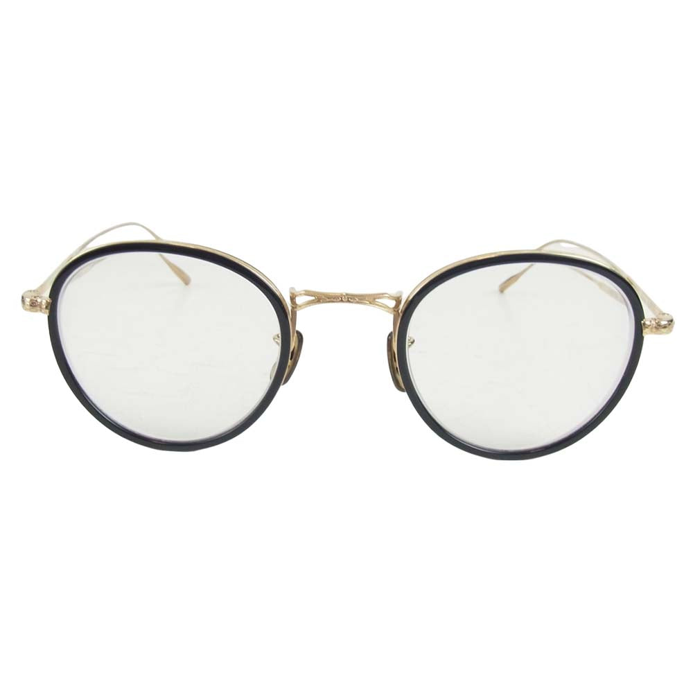 OLIVER PEOPLES オリバーピープルズ Boland BK ボラン メガネ 眼鏡 アイウェア ブラック系×ゴールド系 47□23－145【中古】