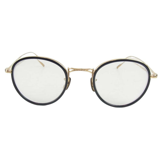 OLIVER PEOPLES オリバーピープルズ Boland BK ボラン メガネ 眼鏡 アイウェア ブラック系×ゴールド系 47□23－145【中古】