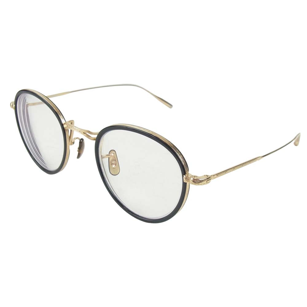OLIVER PEOPLES オリバーピープルズ Boland BK ボラン メガネ 眼鏡 アイウェア ブラック系×ゴールド系 47□23－145【中古】