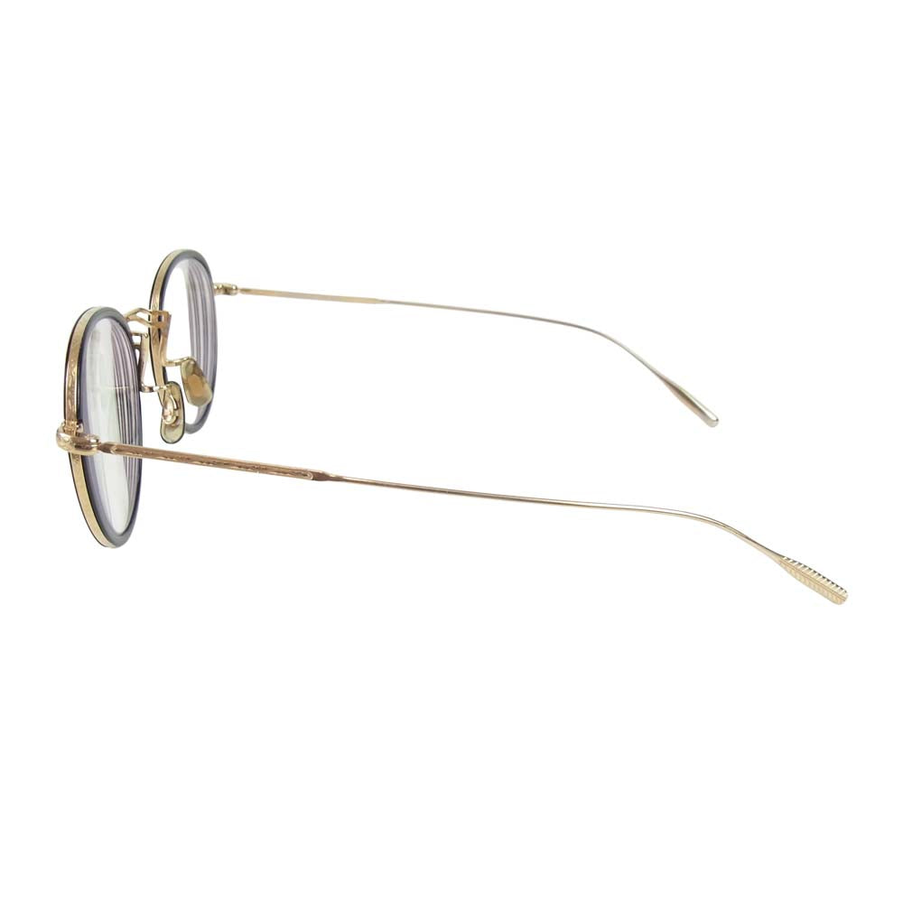 OLIVER PEOPLES オリバーピープルズ Boland BK ボラン メガネ 眼鏡 アイウェア ブラック系×ゴールド系 47□23－145【中古】