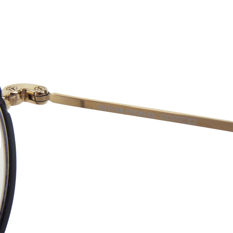 OLIVER PEOPLES オリバーピープルズ Boland BK ボラン メガネ 眼鏡 アイウェア ブラック系×ゴールド系 47□23－145【中古】