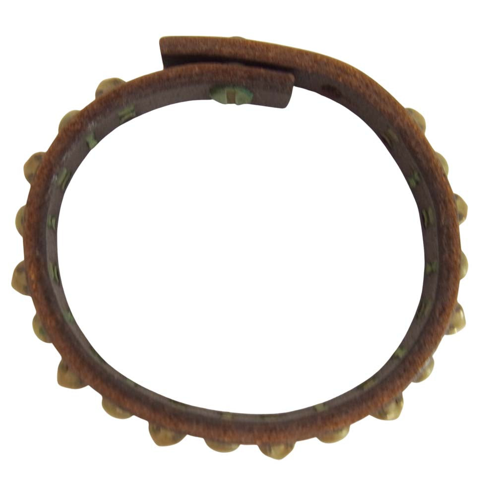 PHIGVEL フィグベル STUDDED BRACELET スタッズ レザー ブラウン系【中古】