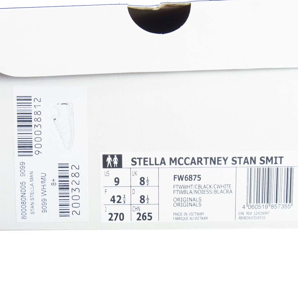 adidas アディダス FW6875 McCartney Stella by ADIDAS ステラマッカートニー スニーカー STAN スタンスミス ホワイト系 27cm【美品】【中古】